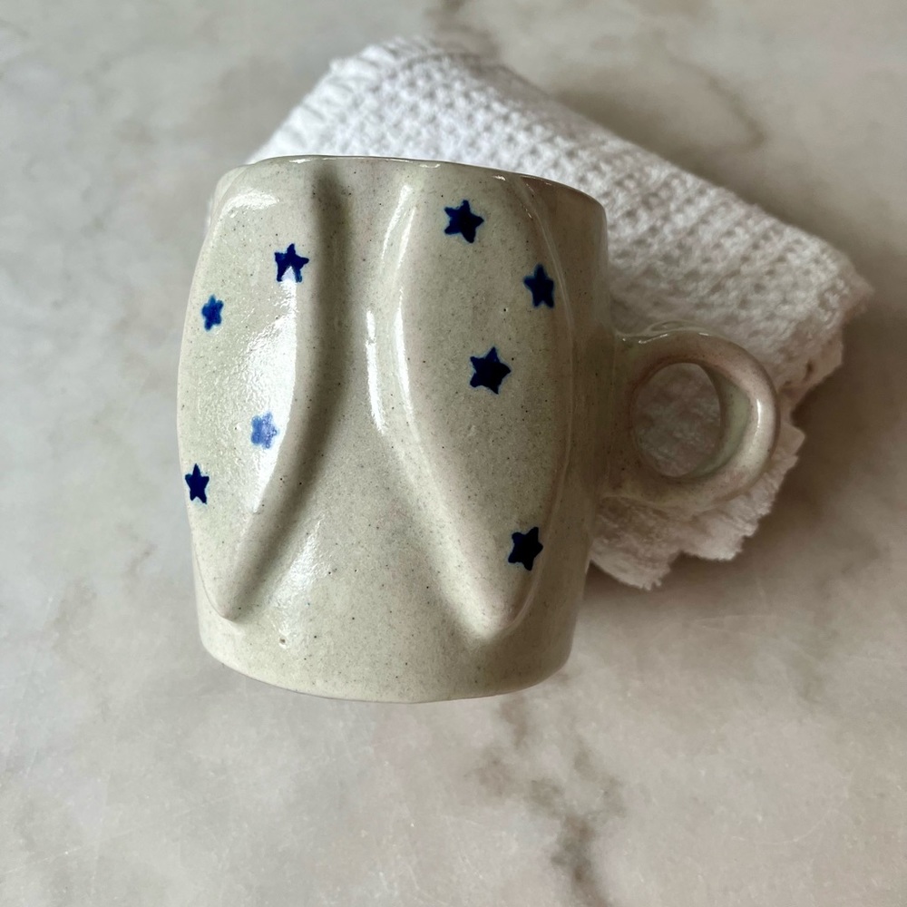 Talavera Pottery Angel Stars Print Cup Uriarte By Patricia Al ate Desinger - Picture 3 of 12